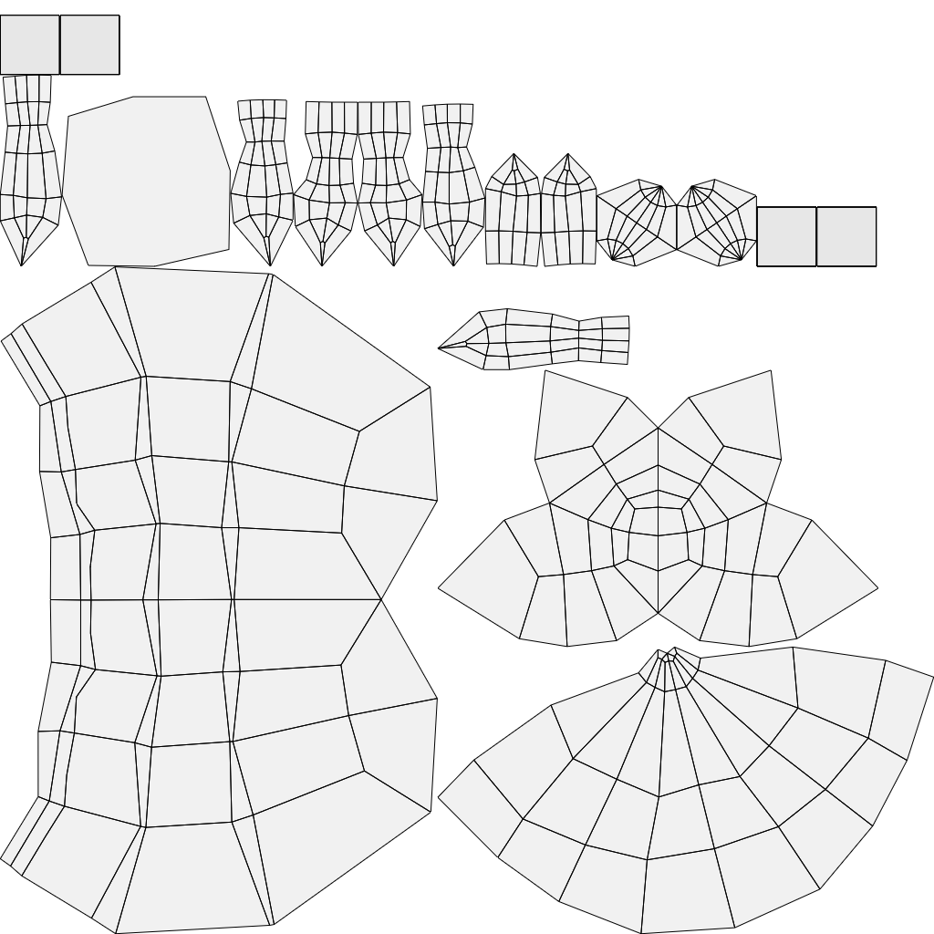 UV layout for the base bee model